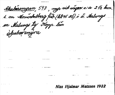 Bild på arkivkortet för arkivposten Akubärsmyren