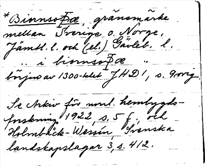 Bild på arkivkortet för arkivposten *Biornsoþæ