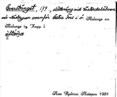 Bild på arkivkortet för arkivposten Överstänget
