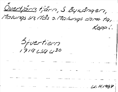 Bild på arkivkortet för arkivposten Övertjärn