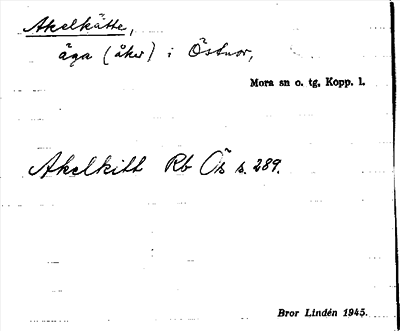 Bild på arkivkortet för arkivposten Akelkätte