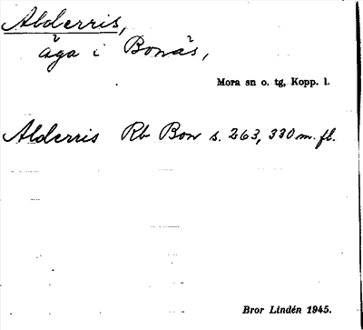 Bild på arkivkortet för arkivposten Alderris