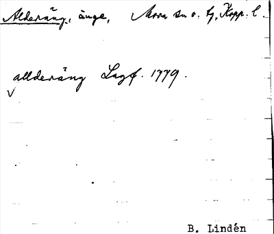 Bild på arkivkortet för arkivposten Alderäng