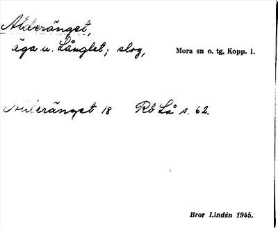 Bild på arkivkortet för arkivposten Alderänget