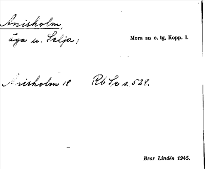 Bild på arkivkortet för arkivposten Anisholm