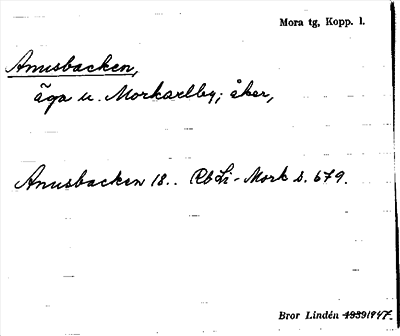 Bild på arkivkortet för arkivposten Anusbacken