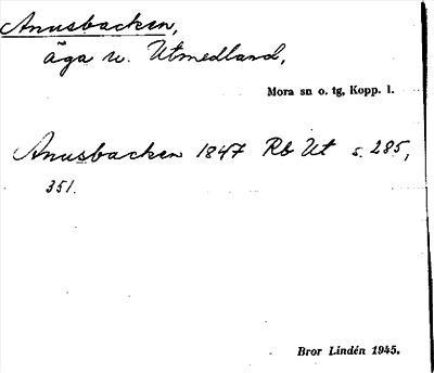 Bild på arkivkortet för arkivposten Anusbacken
