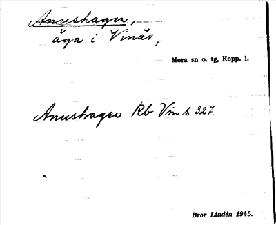 Bild på arkivkortet för arkivposten Anushagen