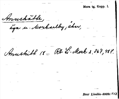 Bild på arkivkortet för arkivposten Anuskätte