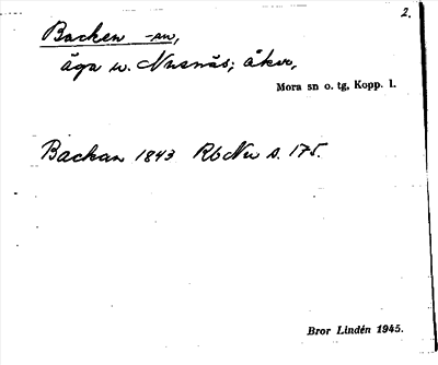 Bild på arkivkortet för arkivposten Backen -an