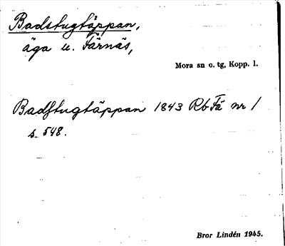 Bild på arkivkortet för arkivposten Badstugtäppan