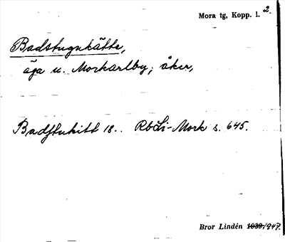 Bild på arkivkortet för arkivposten Badstugukätte