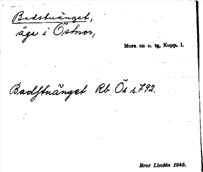 Bild på arkivkortet för arkivposten Badstuänget