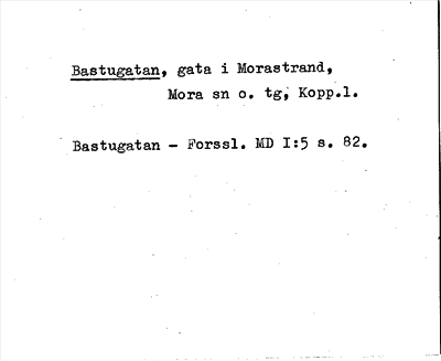 Bild på arkivkortet för arkivposten Bastugatan