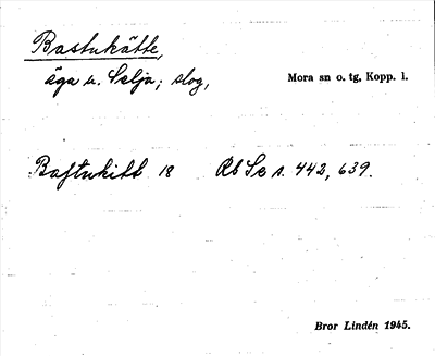 Bild på arkivkortet för arkivposten Bastukätte