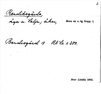 Bild på arkivkortet för arkivposten Bendiksgärde