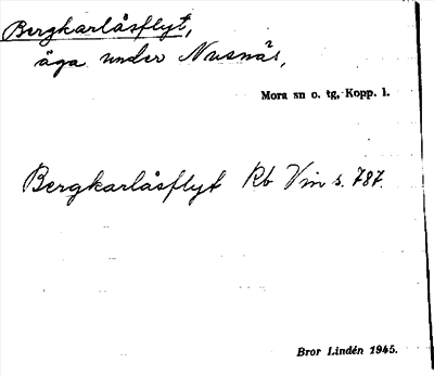 Bild på arkivkortet för arkivposten Bergkarlåsflyt