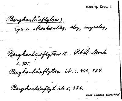 Bild på arkivkortet för arkivposten Bergkarlåsflyt(en)