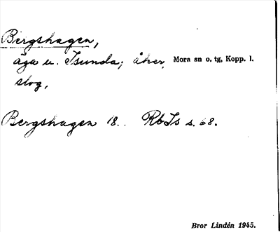 Bild på arkivkortet för arkivposten Bergshagen
