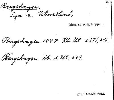 Bild på arkivkortet för arkivposten Bergshagen