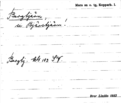 Bild på arkivkortet för arkivposten Bergtjärn, se Bjärstjärn