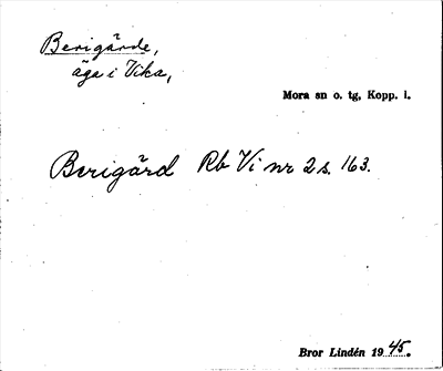 Bild på arkivkortet för arkivposten Berigärde