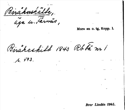Bild på arkivkortet för arkivposten Biråkerskätte
