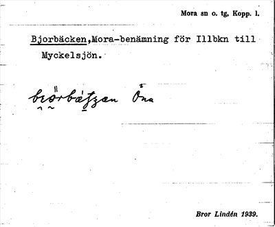 Bild på arkivkortet för arkivposten Bjorbäcken