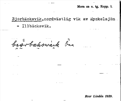 Bild på arkivkortet för arkivposten Bjorbäcksvik