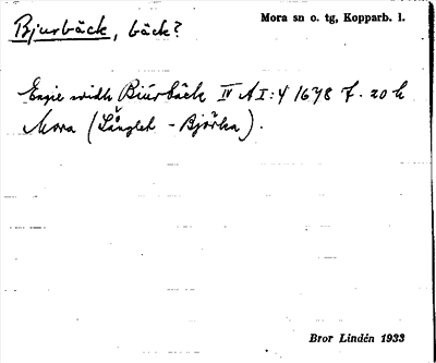 Bild på arkivkortet för arkivposten Bjurbäck