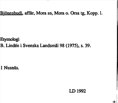 Bild på arkivkortet för arkivposten Bjönnsbudi