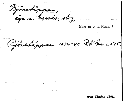 Bild på arkivkortet för arkivposten Bjönstäppan