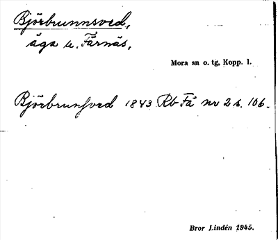 Bild på arkivkortet för arkivposten Björbrunnsved