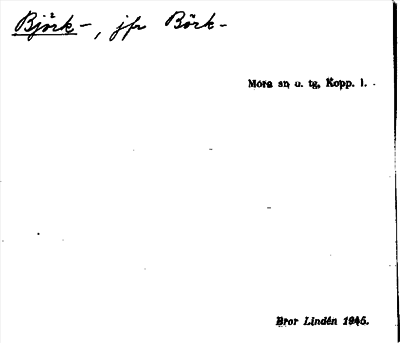 Bild på arkivkortet för arkivposten Björk-, jfr Börk