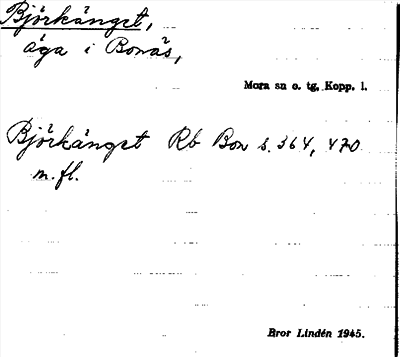 Bild på arkivkortet för arkivposten Björkänget