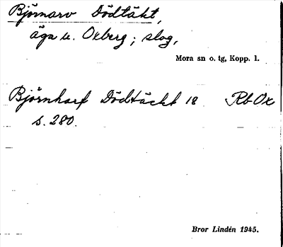 Bild på arkivkortet för arkivposten Björnarv Dödtäkt