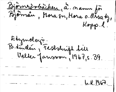 Bild på arkivkortet för arkivposten Björnrövbäcken