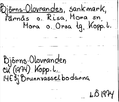 Bild på arkivkortet för arkivposten Björns-Olovranden