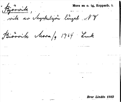 Bild på arkivkortet för arkivposten *Björvik