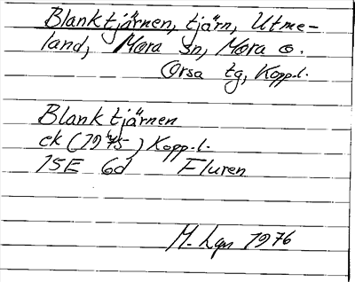 Bild på arkivkortet för arkivposten Blanktjärnen