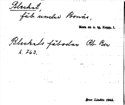 Bild på arkivkortet för arkivposten Blecket