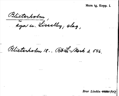 Bild på arkivkortet för arkivposten Blixterholm