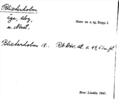 Bild på arkivkortet för arkivposten Blixterholm