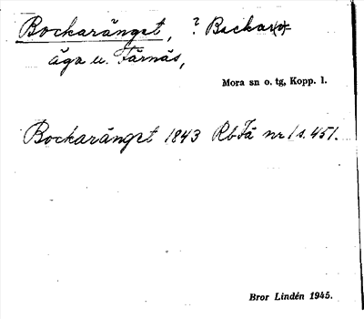 Bild på arkivkortet för arkivposten Bockaränget