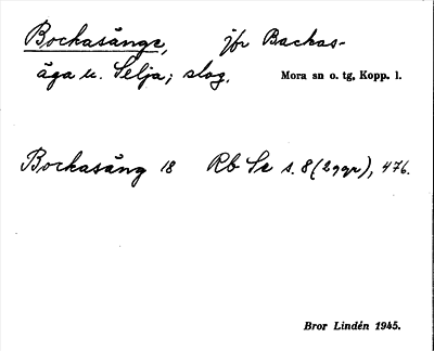 Bild på arkivkortet för arkivposten Bockasänge