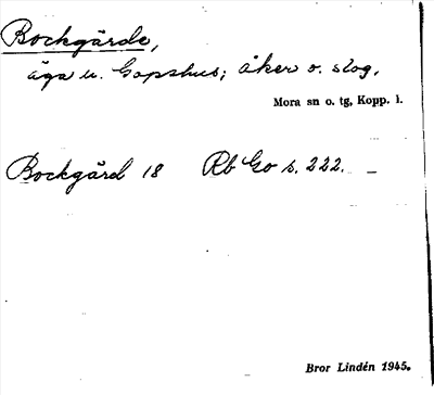 Bild på arkivkortet för arkivposten Bockgärde