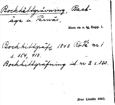 Bild på arkivkortet för arkivposten Bockkättgrävning