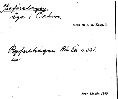 Bild på arkivkortet för arkivposten Boförshagen