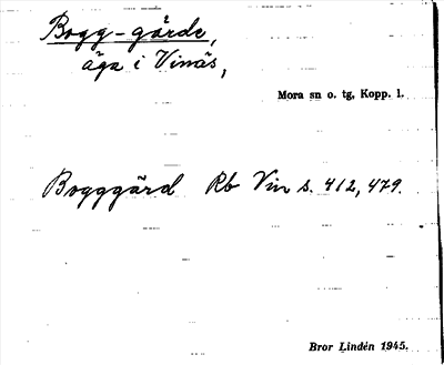 Bild på arkivkortet för arkivposten Bogg-gärde