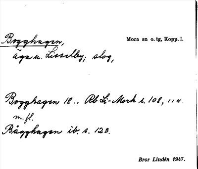 Bild på arkivkortet för arkivposten Bogghagen